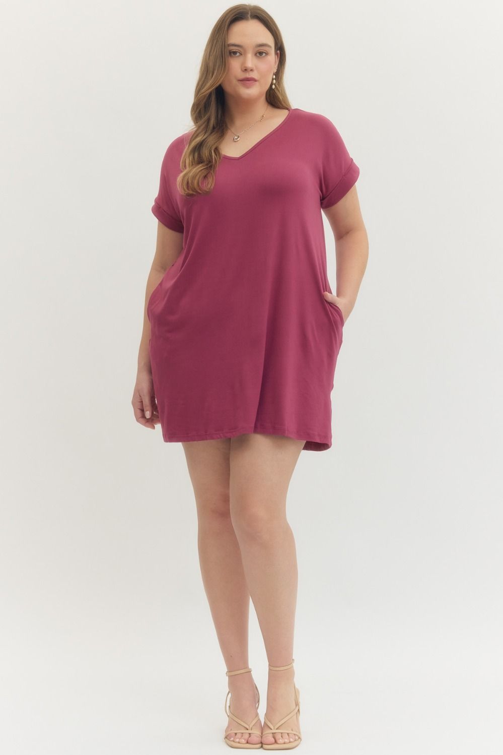 Entro Plus Knit Dress/Tunic Magenta or Teal