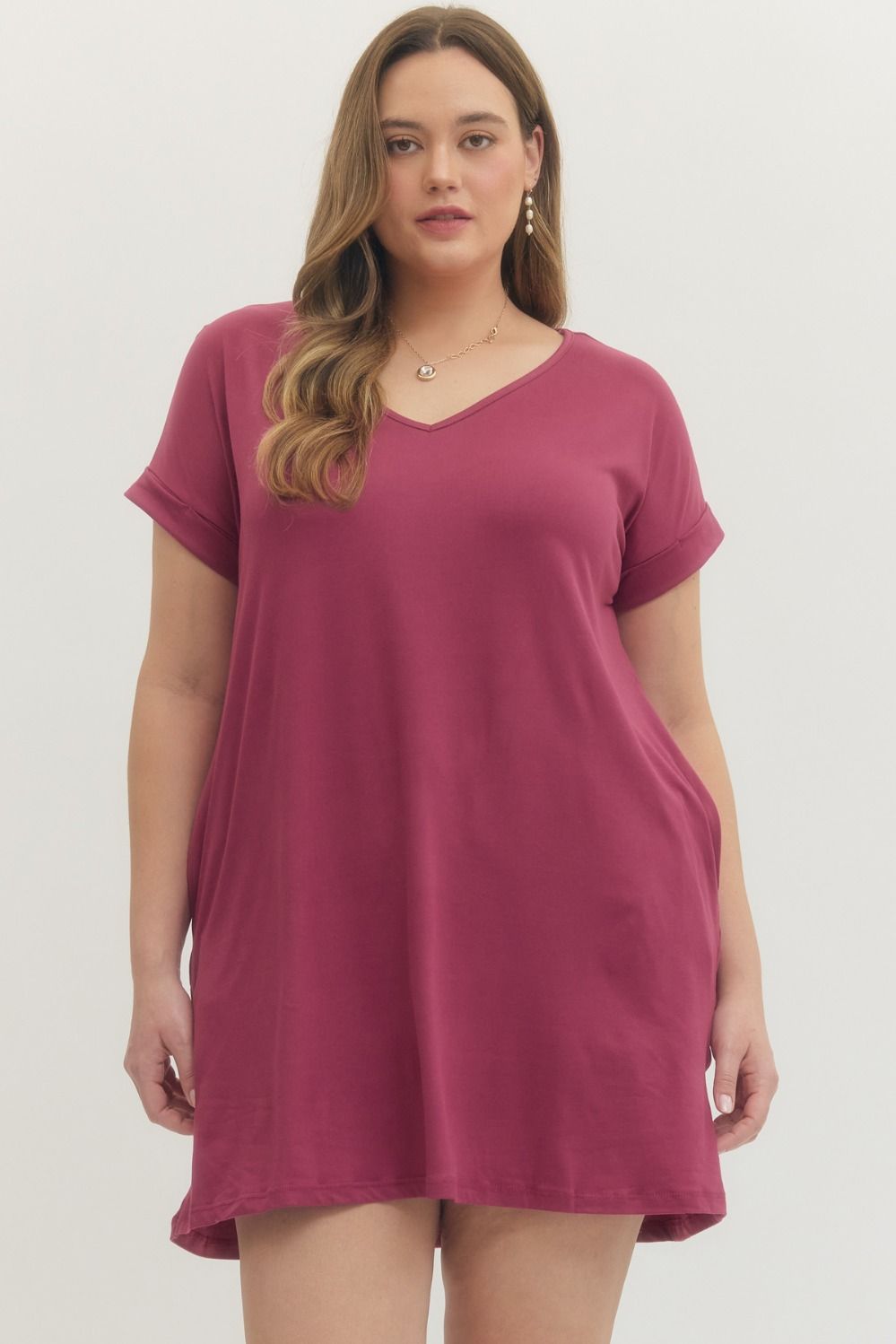 Entro Plus Knit Dress/Tunic Magenta or Teal