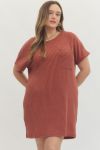 Entro Plus Knit Ribbed Dress - 4 Colors