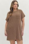 Entro Plus Knit Ribbed Dress - 4 Colors