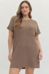 Entro Plus Knit Ribbed Dress - 4 Colors