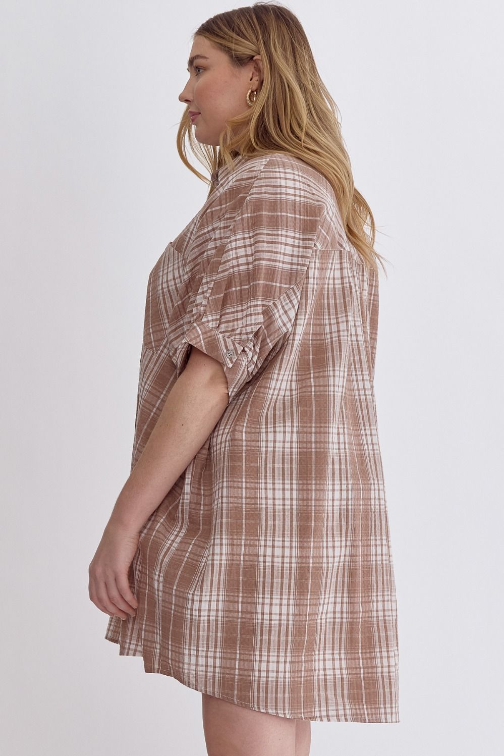 Entro Plus Plaid Woven Tunic / Dress