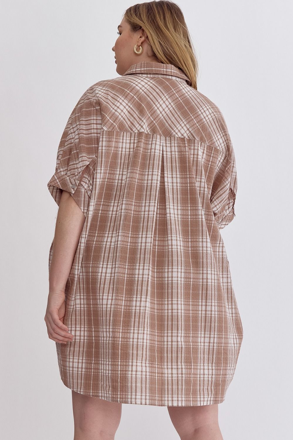 Entro Plus Plaid Woven Tunic / Dress