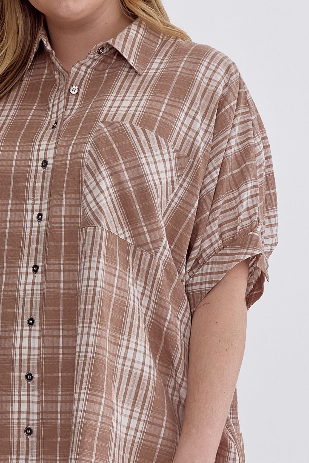 Entro Plus Plaid Woven Tunic / Dress