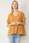 Entro Babydoll Top - Camel
