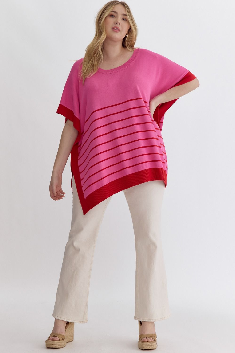 Entro Plus Poncho-style Knit Top