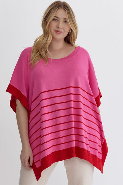 Entro Plus Poncho-style Knit Top