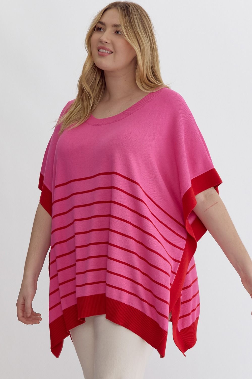Entro Plus Poncho-style Knit Top