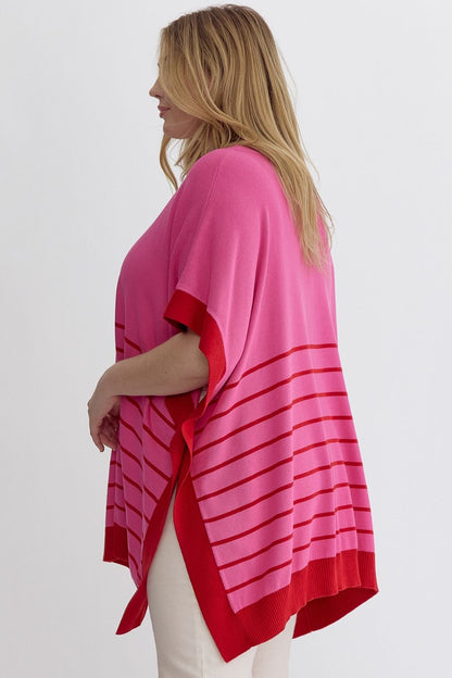 Entro Plus Poncho-style Knit Top