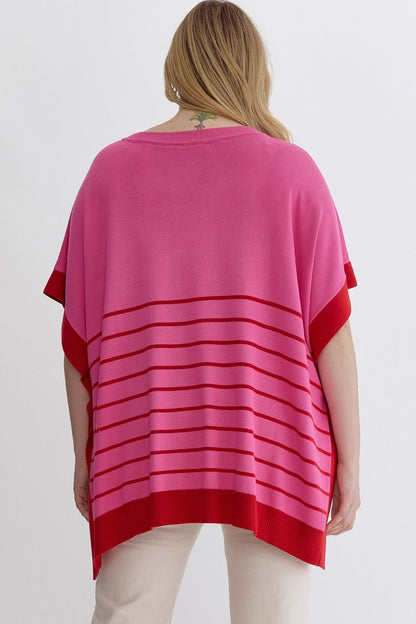 Entro Plus Poncho-style Knit Top