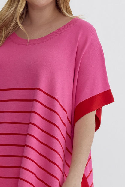 Entro Plus Poncho-style Knit Top