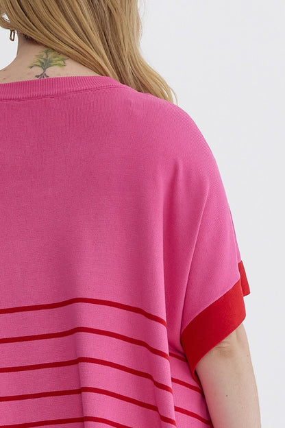 Entro Plus Poncho-style Knit Top