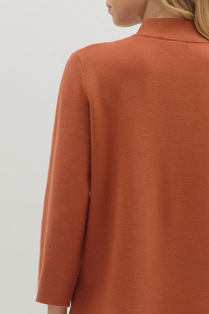 Entro Mock Neck Sweater - Pumpkin