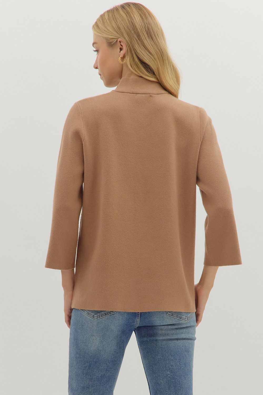 Entro Mock Neck Sweater - Camel