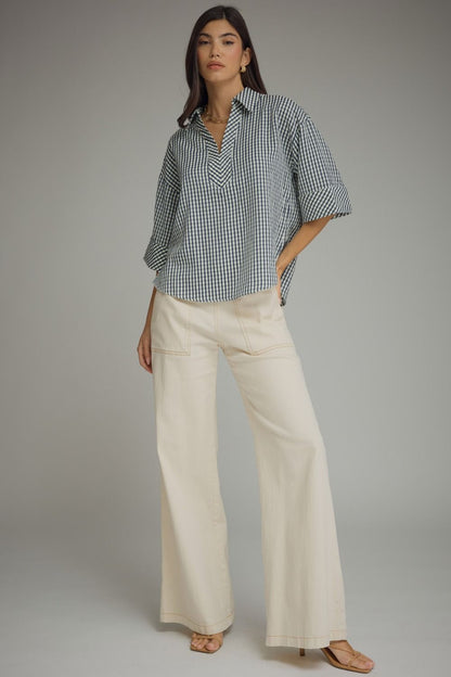 Entro Fall Gingham Top