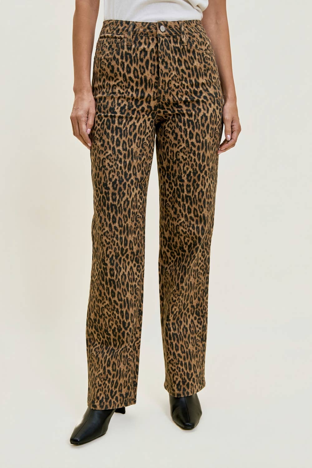 Judy Blue High Waist, Tummy Control Leopard Classic Straight