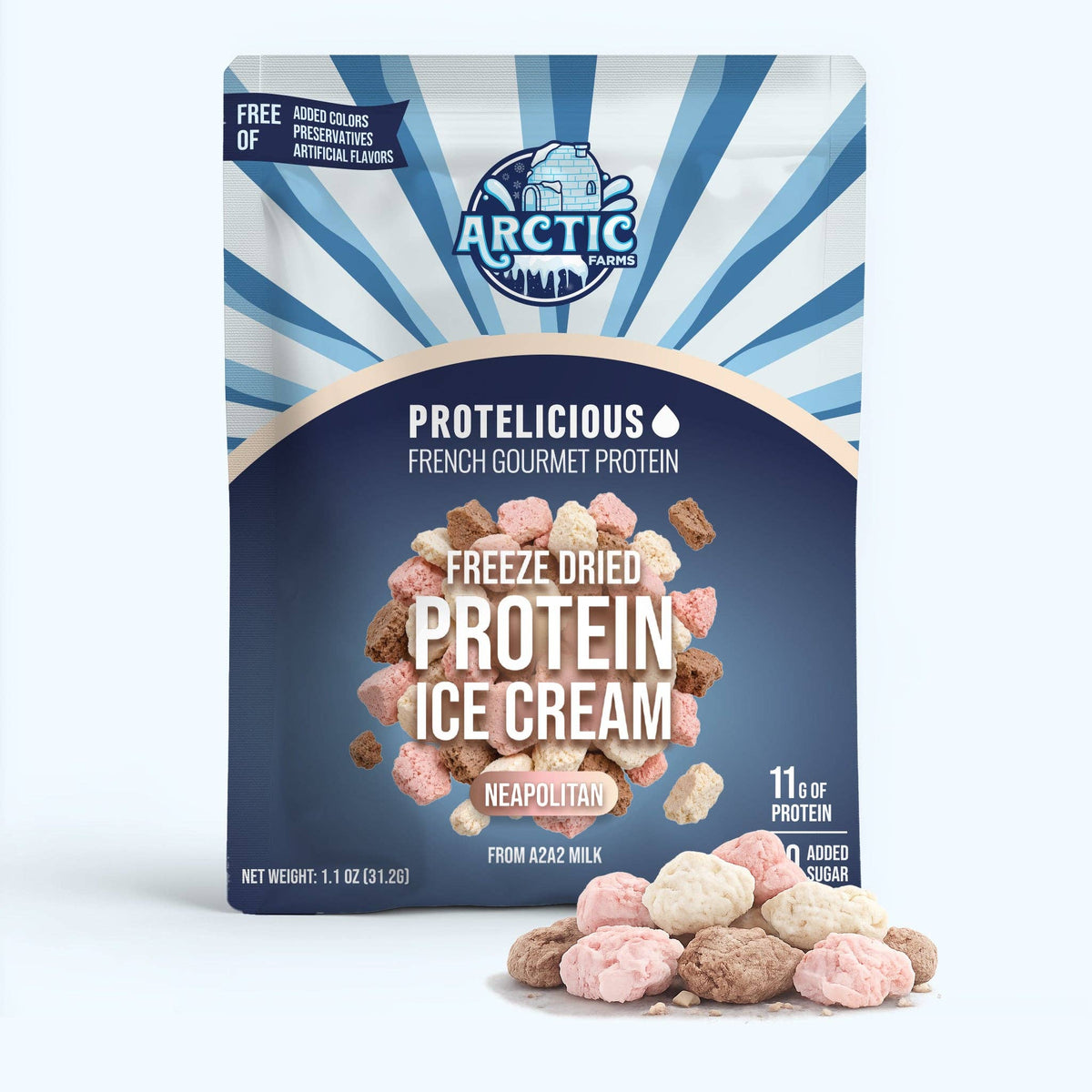 Freeze-Dried Neapolitan Protein Ice Cream Zero Sugar