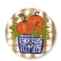 Blue Willow Pumpkin Stack Door Hanger