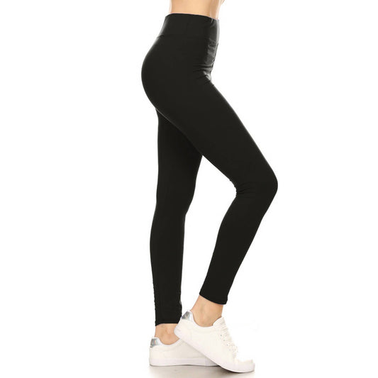 One Size 3" Yoga Band Buttery Soft Leggings