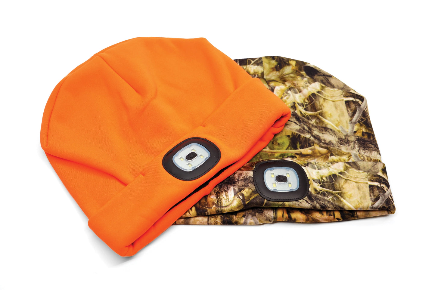 Night Scope Sportsman Rechargeable Led Beanie - Camo and Hunters Orange