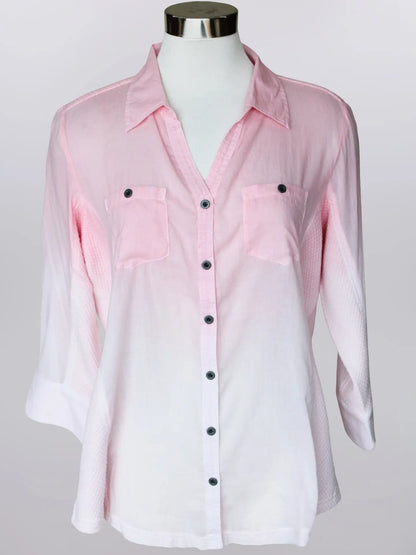 Keren Hart Pink Ombre Long Sleeve Top