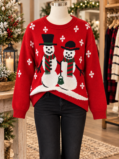 Keren Hart Christmas Sweater - Rudolf or Snowman