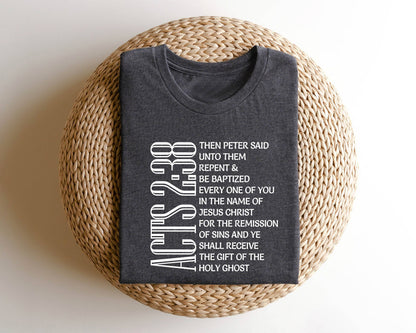 Acts 2:38 Bible Verse T-Shirt