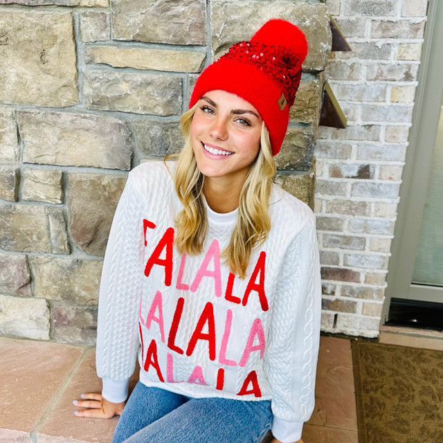 Simply Southern Falalalala Knit Crewneck