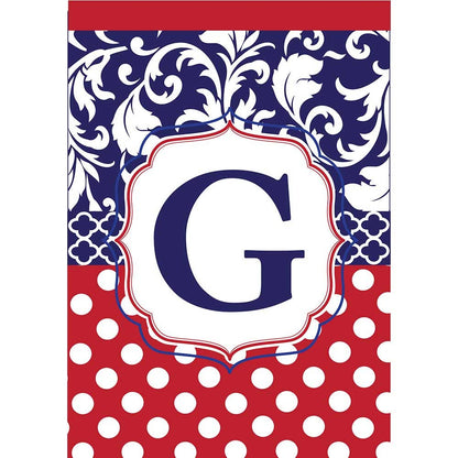 Garden flag - Monogram "G" Red, White & Blue