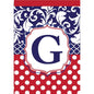 Garden flag - Monogram "G" Red, White & Blue