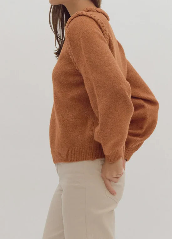 Sweater - Ginger with braided details