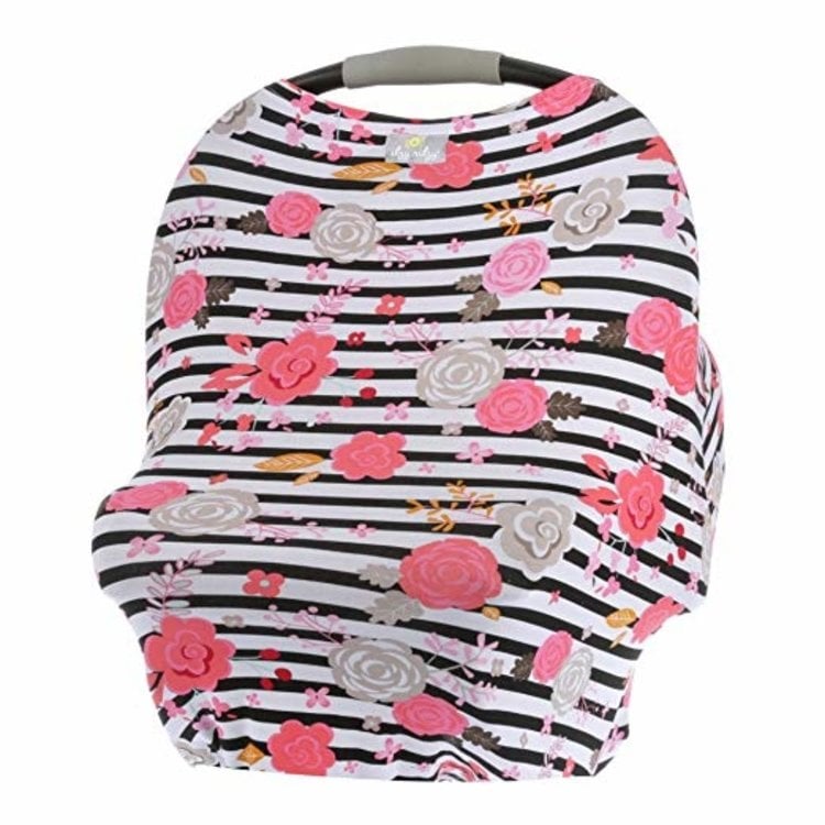 Itzy Ritzy Mom Boss® 4-in-1 Multi-Use Nursing Cover and Scarf - Floral Stripe