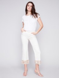 Charlie B Printed Cuffed Ankle Stretch Pant