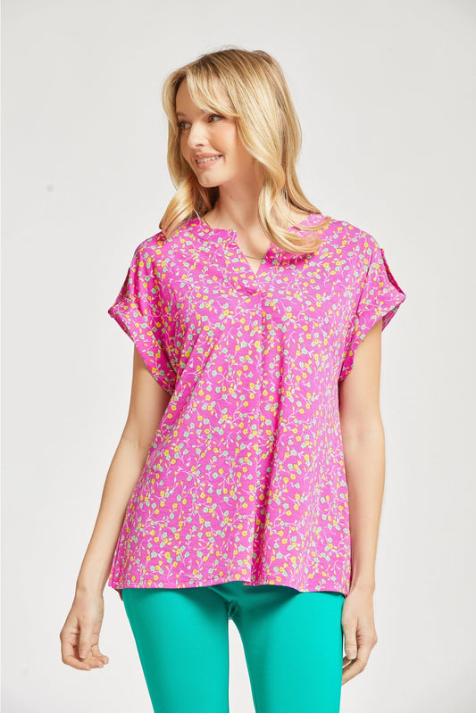 Dear Scarlett Lizzy Dolman Short Sleeve Top - Pink