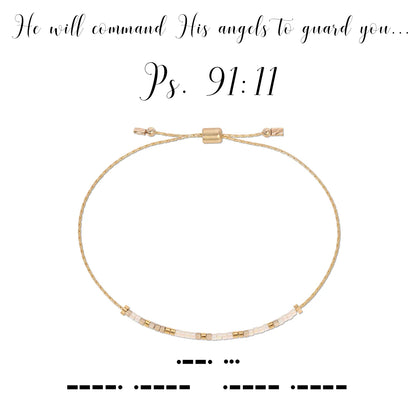 Dot & Dash Psalm 91:11 Bracelet