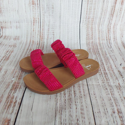 Corkys Iced Tea Sandal-Fuchsia Crystals