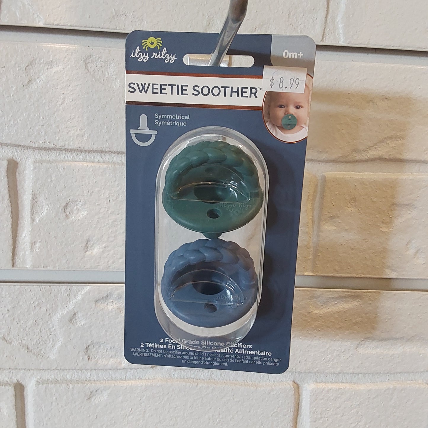 Itzy Ritzy Sweetie Soother - Deep Sea & Denim Braids 0M+