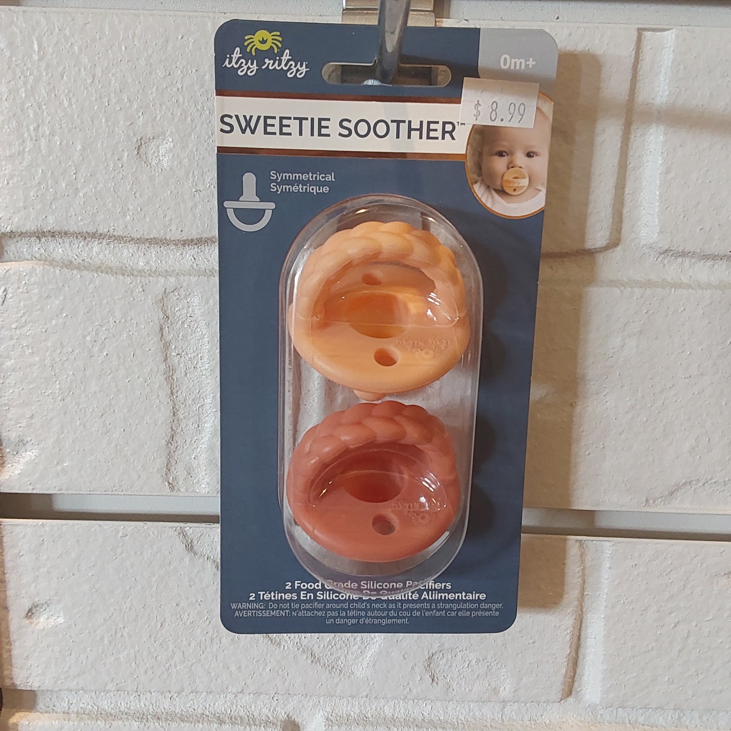 Itzy Ritzy Sweetie Soother - Apricot & Terracotta Braids 0M+