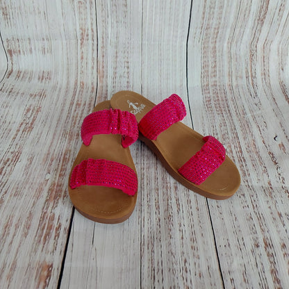 Corkys Iced Tea Sandal-Fuchsia Crystals