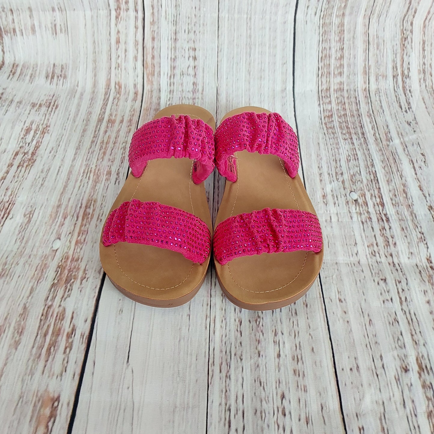 Corkys Iced Tea Sandal-Fuchsia Crystals