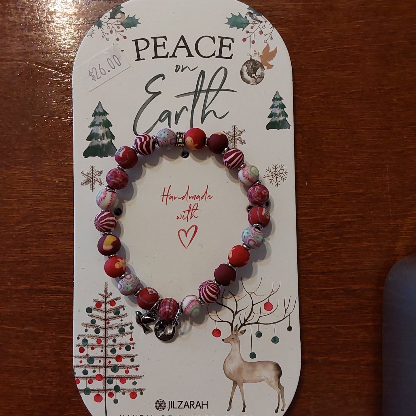 Jilzarah Peace on Earth Christmas Day Bracelet