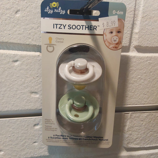 Itzy Ritzy Soother - White & Mint 0-6M