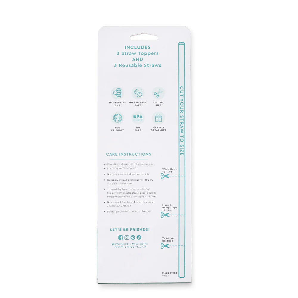 Swig We've Got Spirit Royal Straw Topper Set