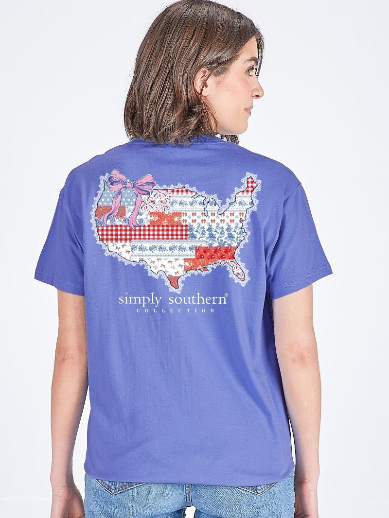 Simply Southern USA Patch Short Sleeve T-shirt