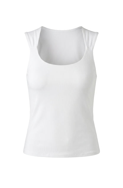 Liverpool Sleeveless Built-in-Bra Cream Top